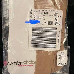 Plus size pantyhose, beige, 4x, 3 pairs in pack